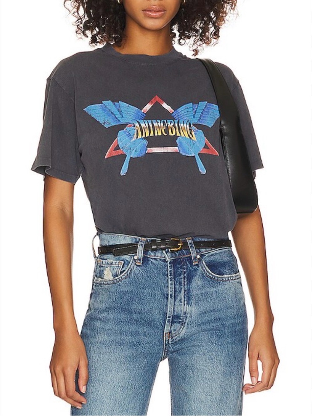 Anine Bing Lili Washed Butterfly Graphic T-Shirt